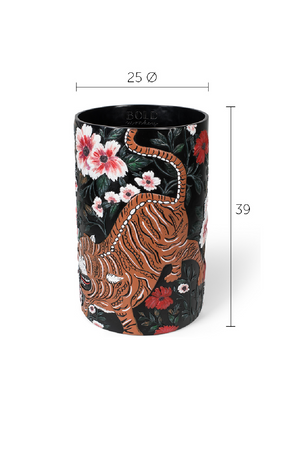 Handpainted Round Vase | Bold Monkey  | OROA.com