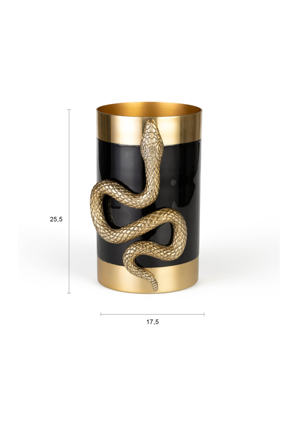 Aluminum Cylindrical Modern Vase M | Bold Monkey Never Hurt A Snake | OROA.com