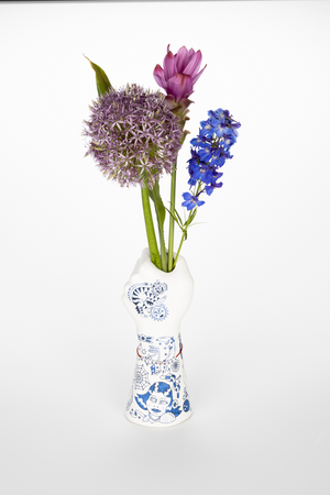 Handpainted Ceramic Fist Vase | Bold Monkey Liberty Matters | OROA.com