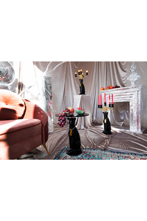 Art Deco Candle Holder | Bold Monkey Proudly Crowned Panther | OROA.com