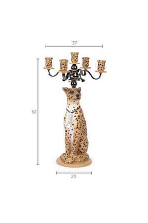 Art Deco Candle Holder | Bold Monkey Proudly Crowned Panther | OROA.com