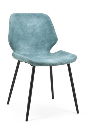 Teal Leather Dining Chairs (2) | By Boo Seashell | OROA.com
