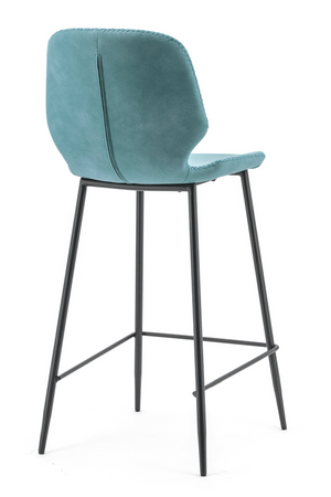  Teal Leather Counter Stools (2) | Oroa.com