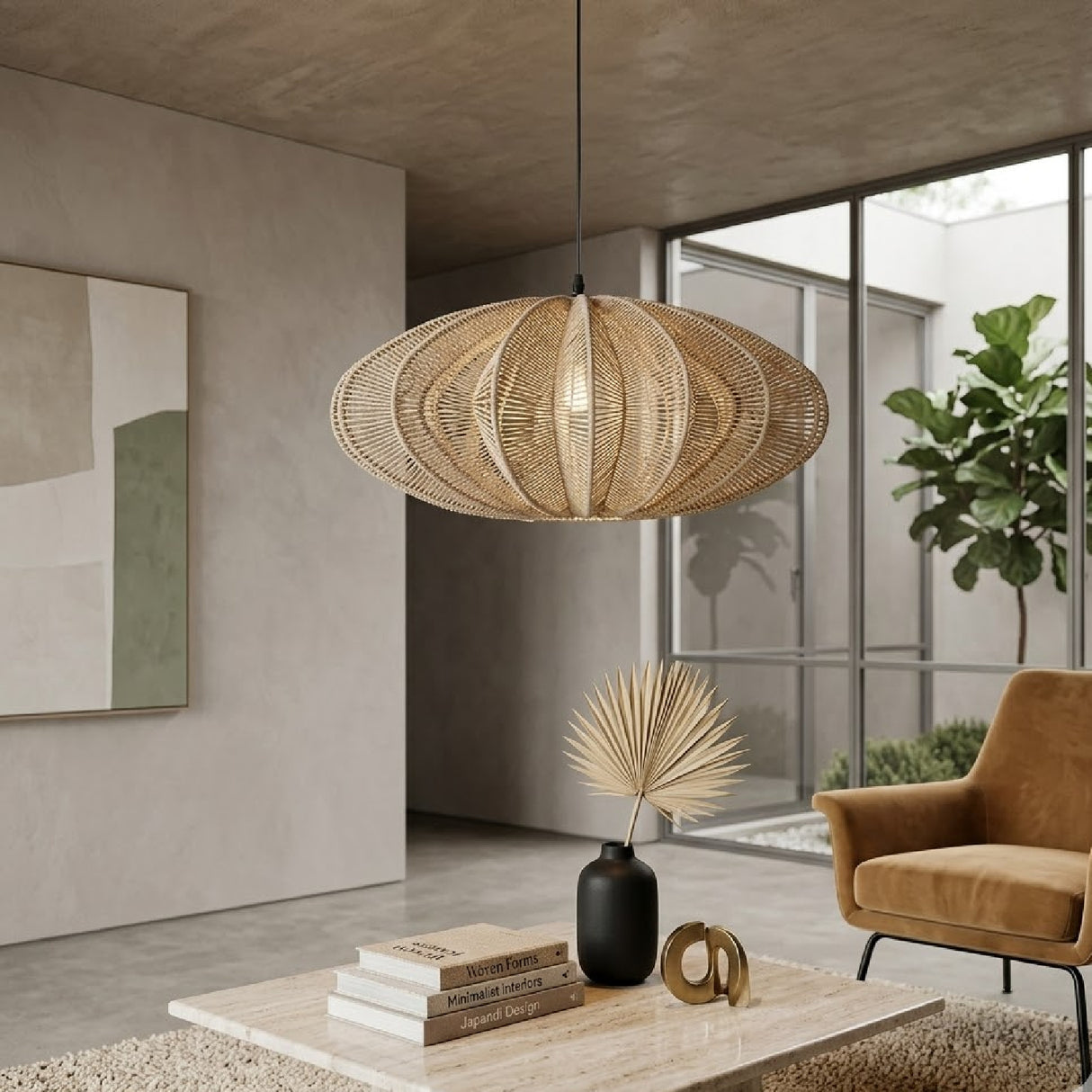   Open Weave Rope Pendant | Oroa.com