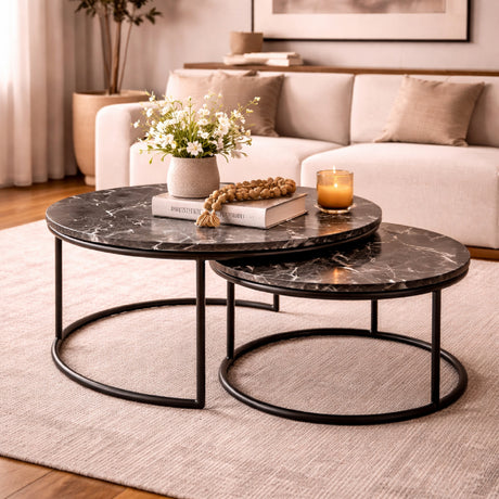   Marble Nesting Coffee Tables (2) | Oroa.com