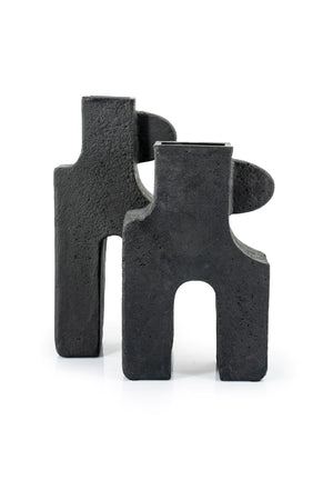 Black Contemporary Vase | By-Boo Tribe | OROA.com