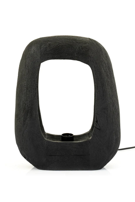 Black Wooden Table Lamp | By-Boo Gibs | OROA.com
