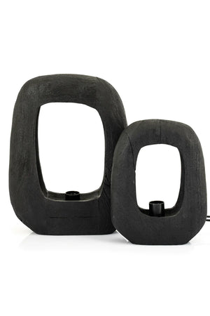 Black Wooden Table Lamp | By-Boo Gibs | OROA.com