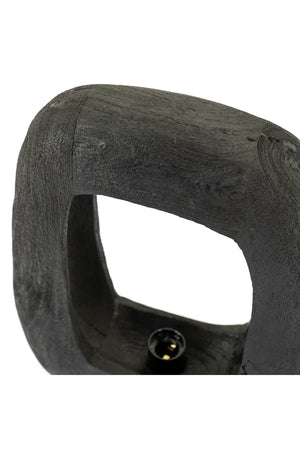 Black Wooden Table Lamp | By-Boo Gibs | OROA.com