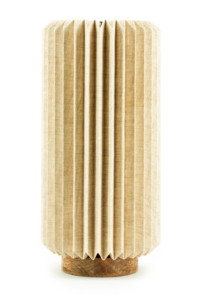 Fluted Linen Table Lamp | By-Boo Zuki | OROA.com