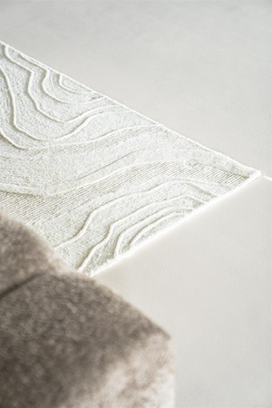 White Swirl Wool Carpet | By-Boo Soil | Oroa.com