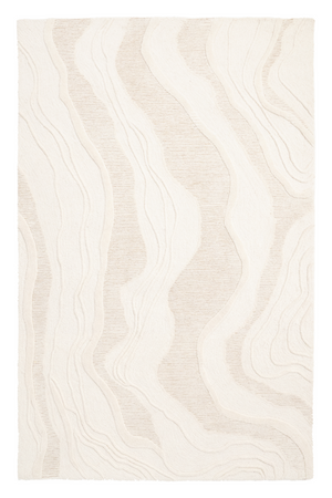 White Swirl Wool Carpet | By-Boo Soil | Oroa.com