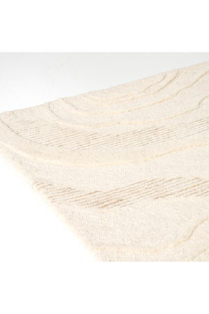 White Swirl Wool Carpet | By-Boo Soil | Oroa.com