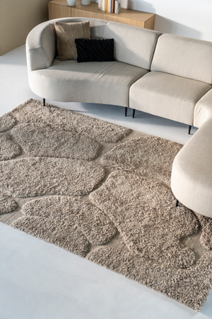 Taupe Wool Blend Carpet | By-Boo Kala | Oroa.com