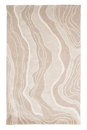 Beige Swirl Wool Rug | By-Boo Soil | Oroa.com