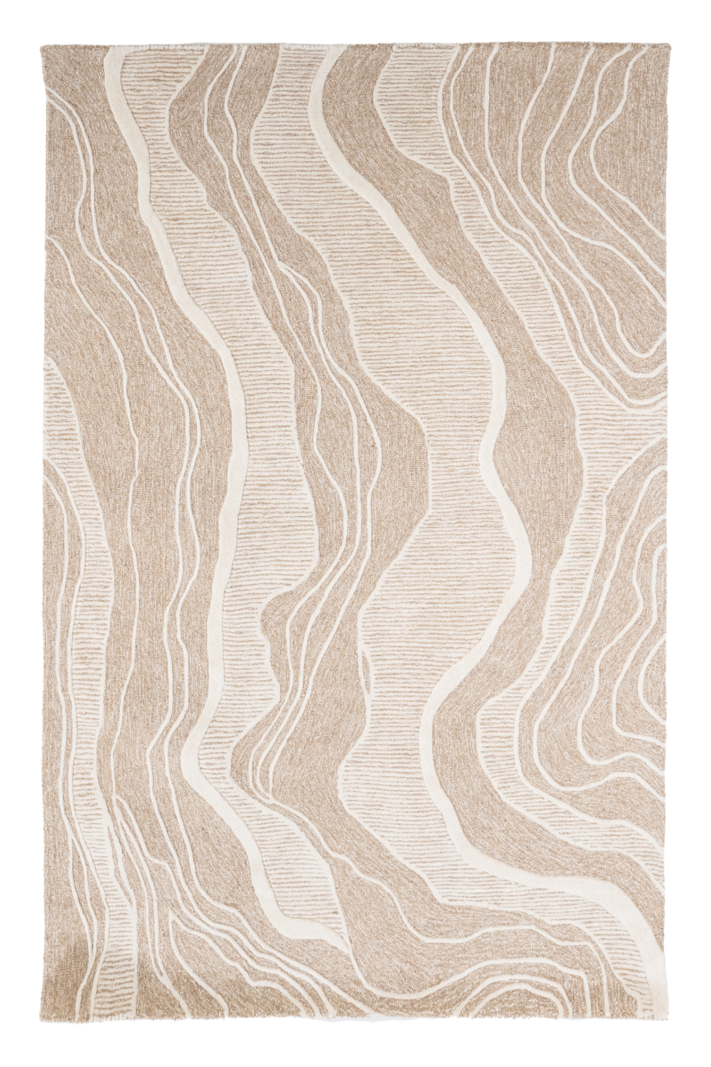 Beige Swirl Wool Rug | By-Boo Soil | Oroa.com