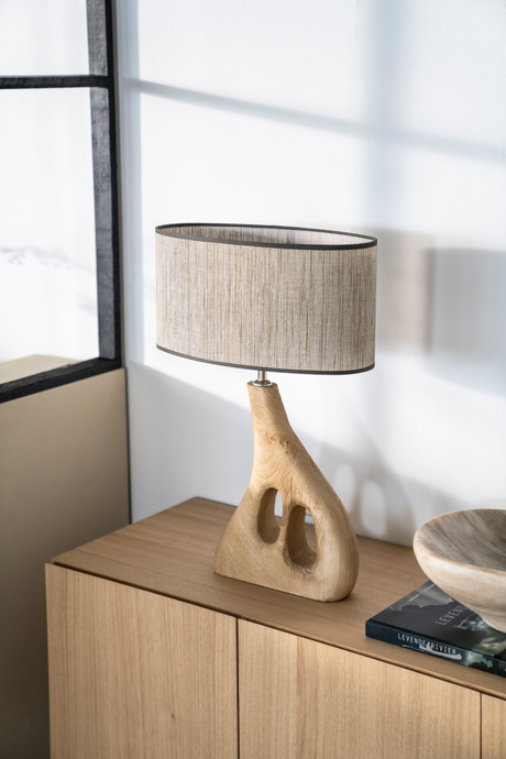 Natural Organic-Shaped Base Table Lamp | By-Boo Shiboo | OROA.com
