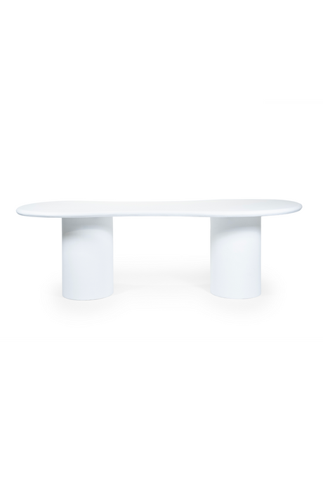 White Glass Organic Dining Table | By-Boo Seki | OROA.com