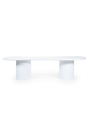 White Glass Organic Dining Table | By-Boo Seki | OROA.com