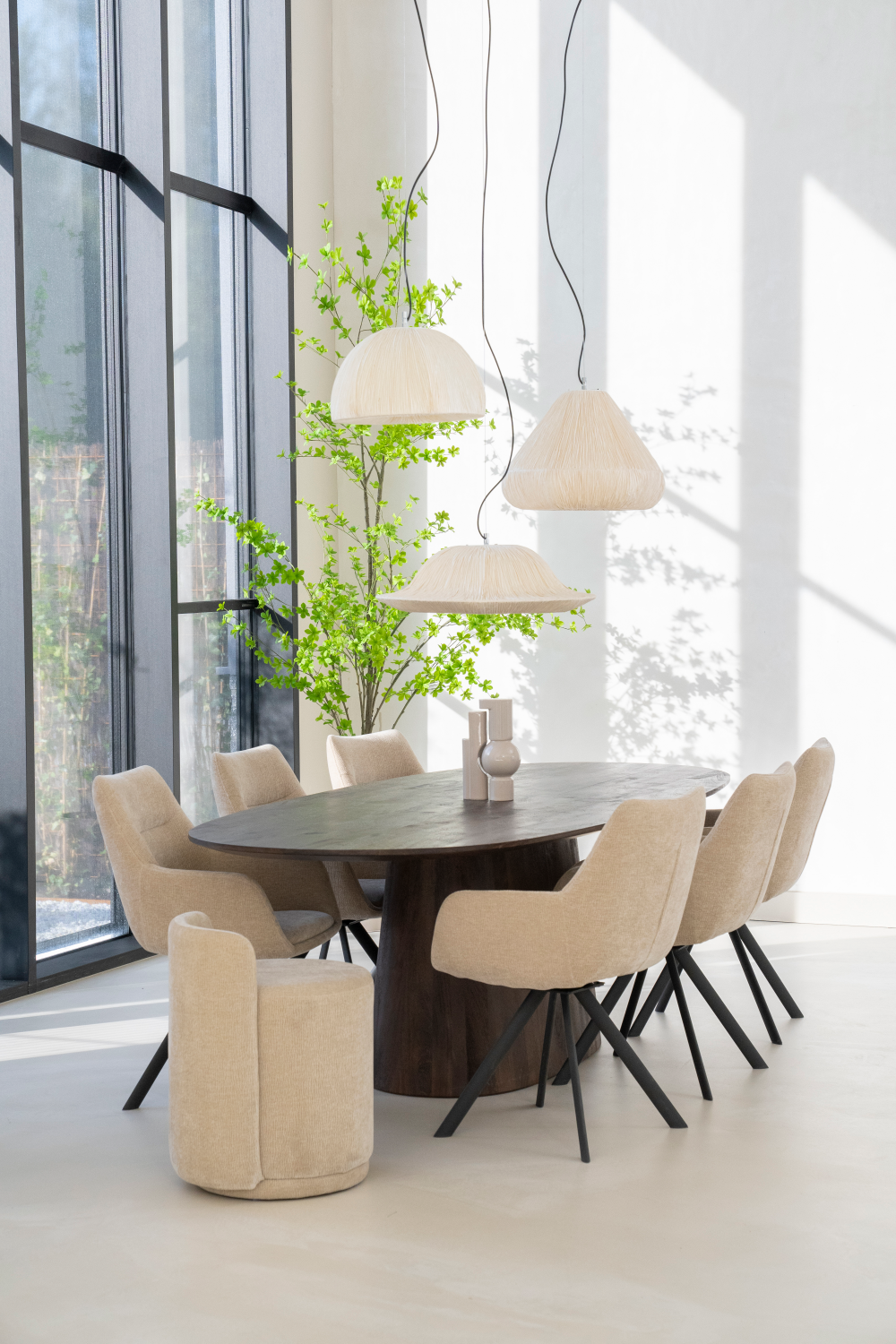 Upholstered Swivel Armchair (2) | By-Boo Bliss | OROA.com