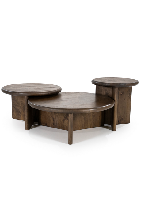 Round Wooden Coffee Table M | By-Boo Leoti | OROA.com