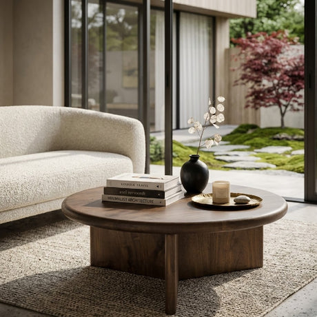   Round Wooden Coffee Table L | Oroa.com