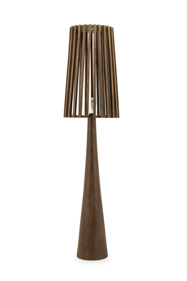 Mango Wood Floor Lamp | By-Boo Guard | OROA.com