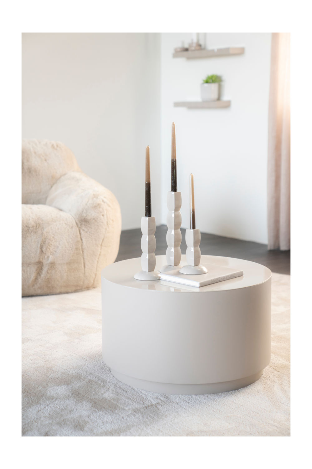 Round Iron Coffee Table | By-Boo Mesita | OROA.com