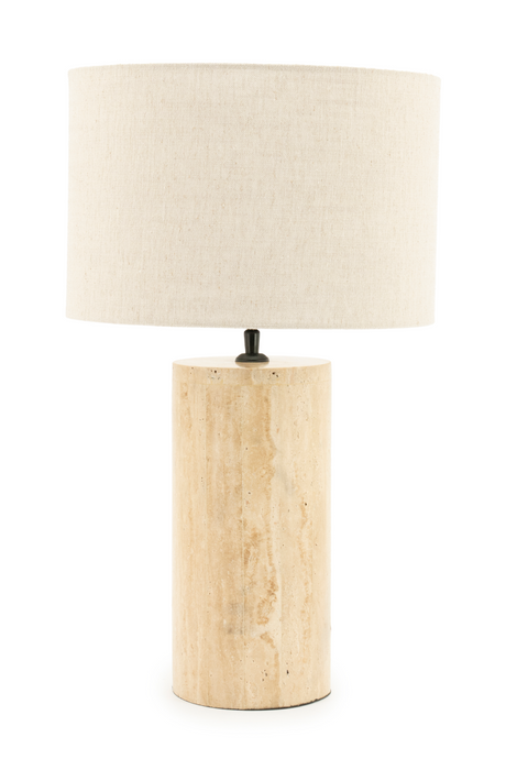 Cylindrical Travertine Table Lamp | By-Boo Amara | OROA.com
