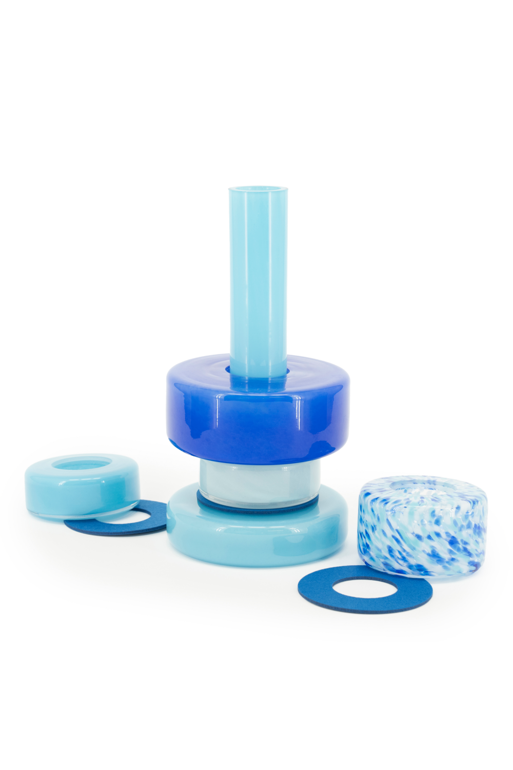 Stacked Glass Bud Vase | By-Boo Collars | OROA.com