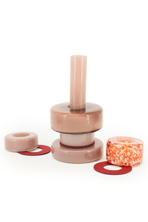 Stacked Glass Bud Vase | By-Boo Collars | OROA.com