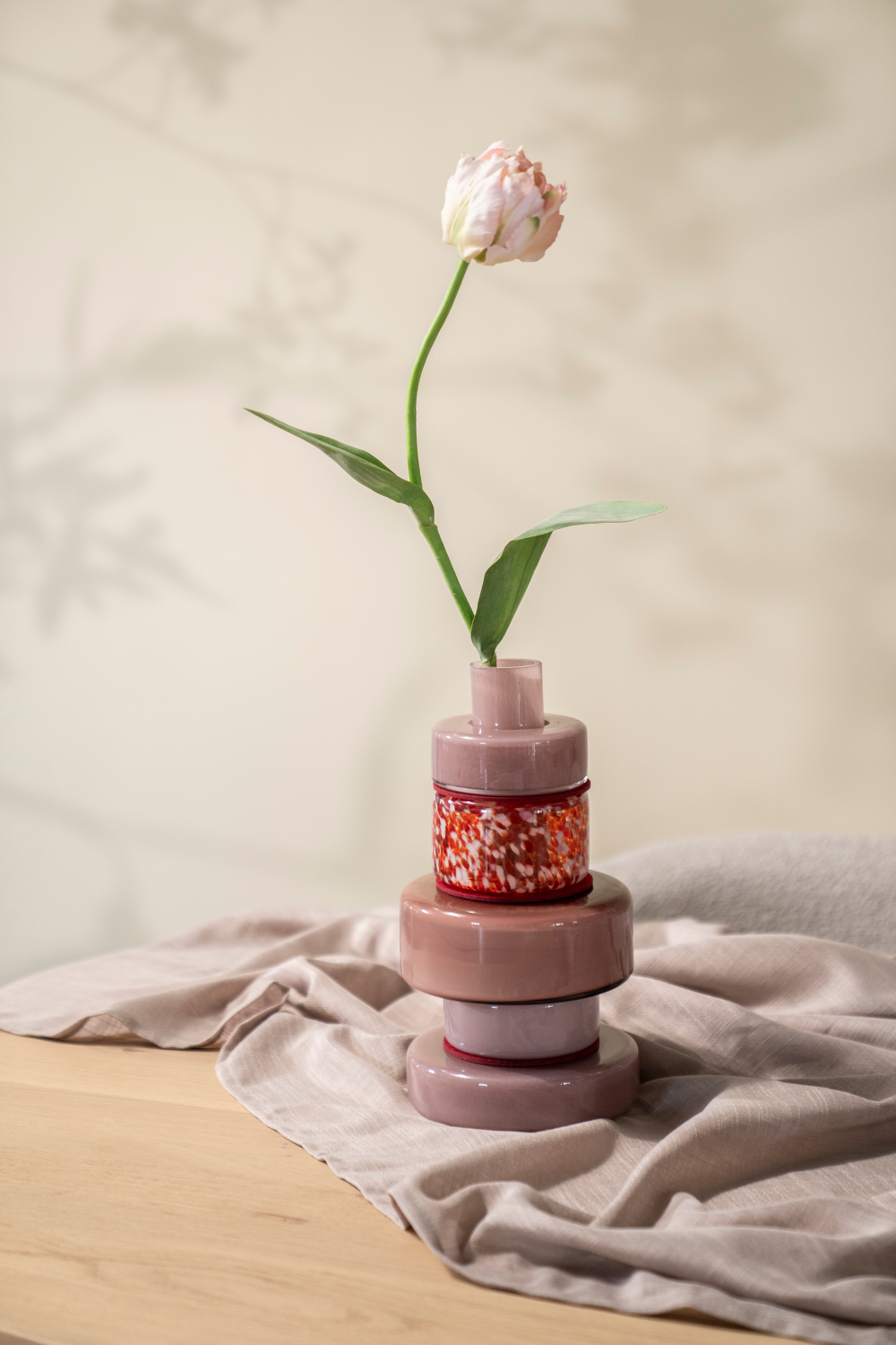 Stacked Glass Bud Vase | By-Boo Collars | OROA.com