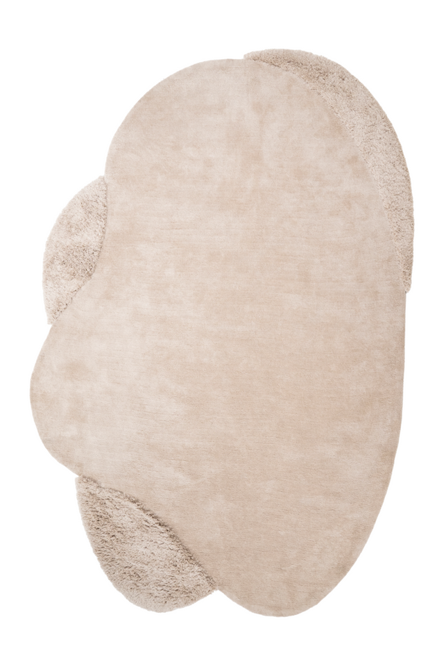 Beige Tufted Organic Carpet | By-Boo Beach | OROA.com