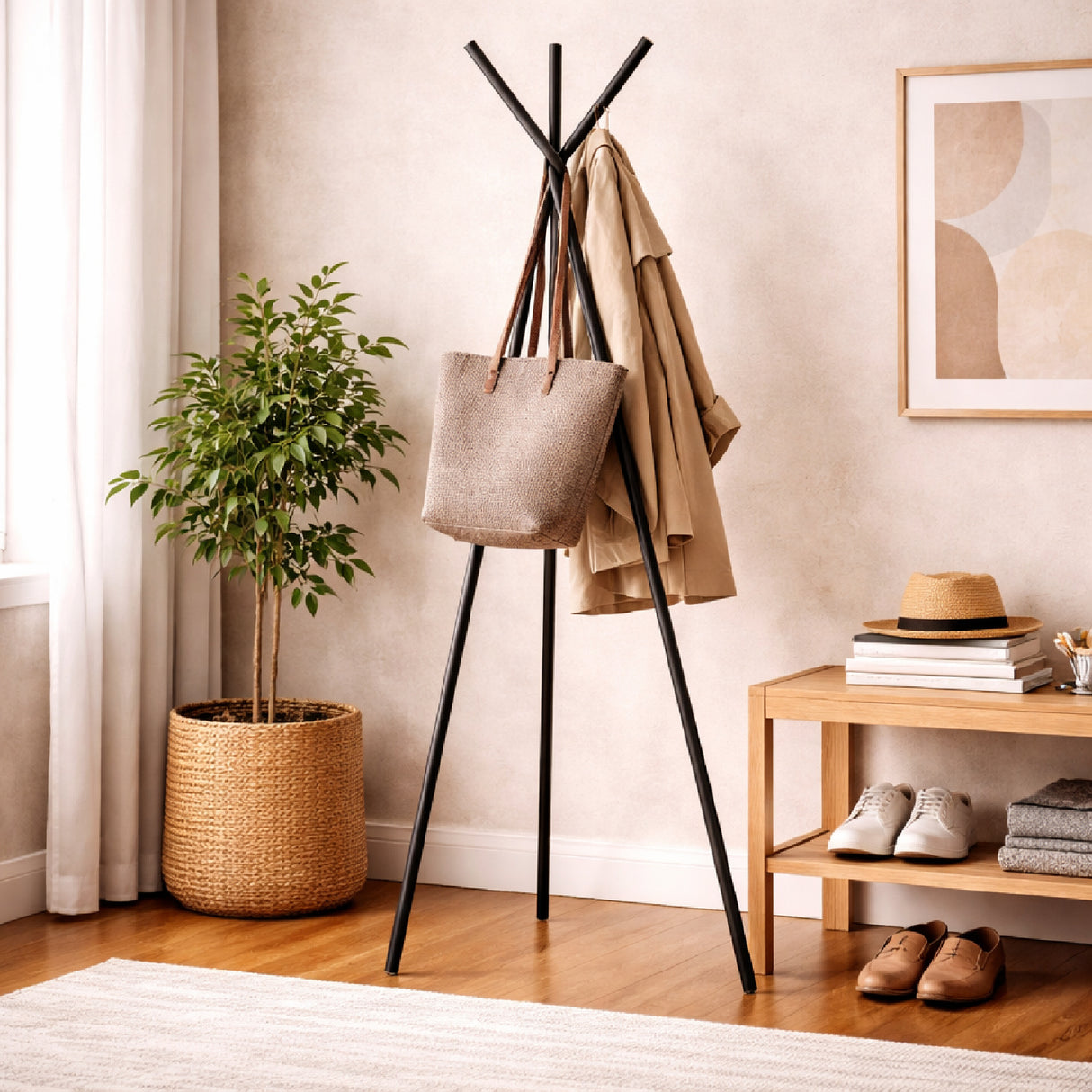   Twisted Tripod Coat Rack | Oroa.com