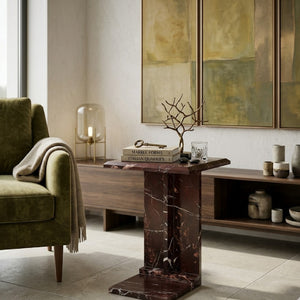   Polished Marble Side Table | Oroa.com