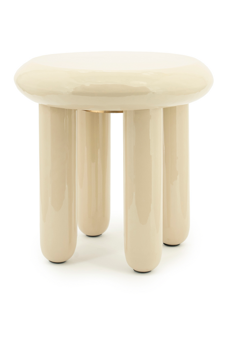 Glossy Iron Round Side Table | By-Boo Balloon | OROA.com