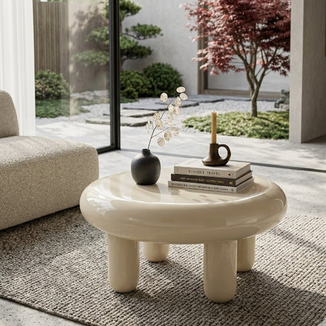   Glossy Iron Round Coffee Table | Oroa.com