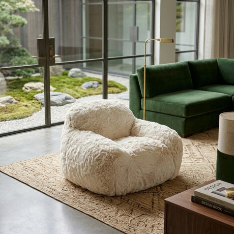   Fur Fabric Lounge Chair | Oroa.com