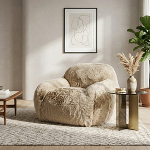   Fur Fabric Lounge Chair | Oroa.com