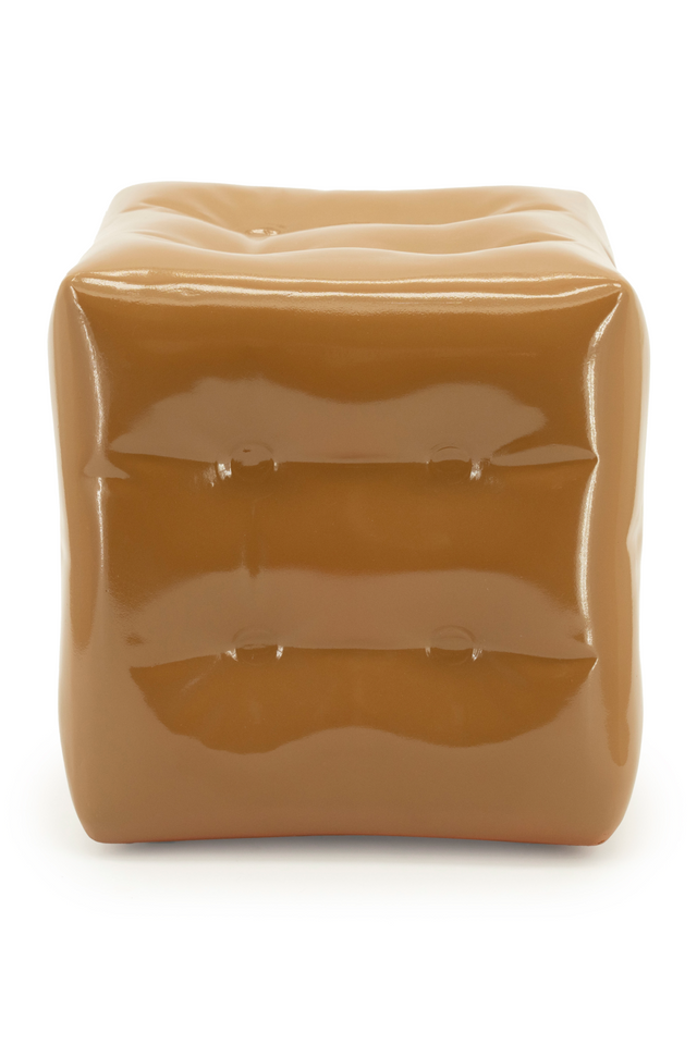 Glossy Crumpled Cube Stool | By-Boo Captives | OROA.com