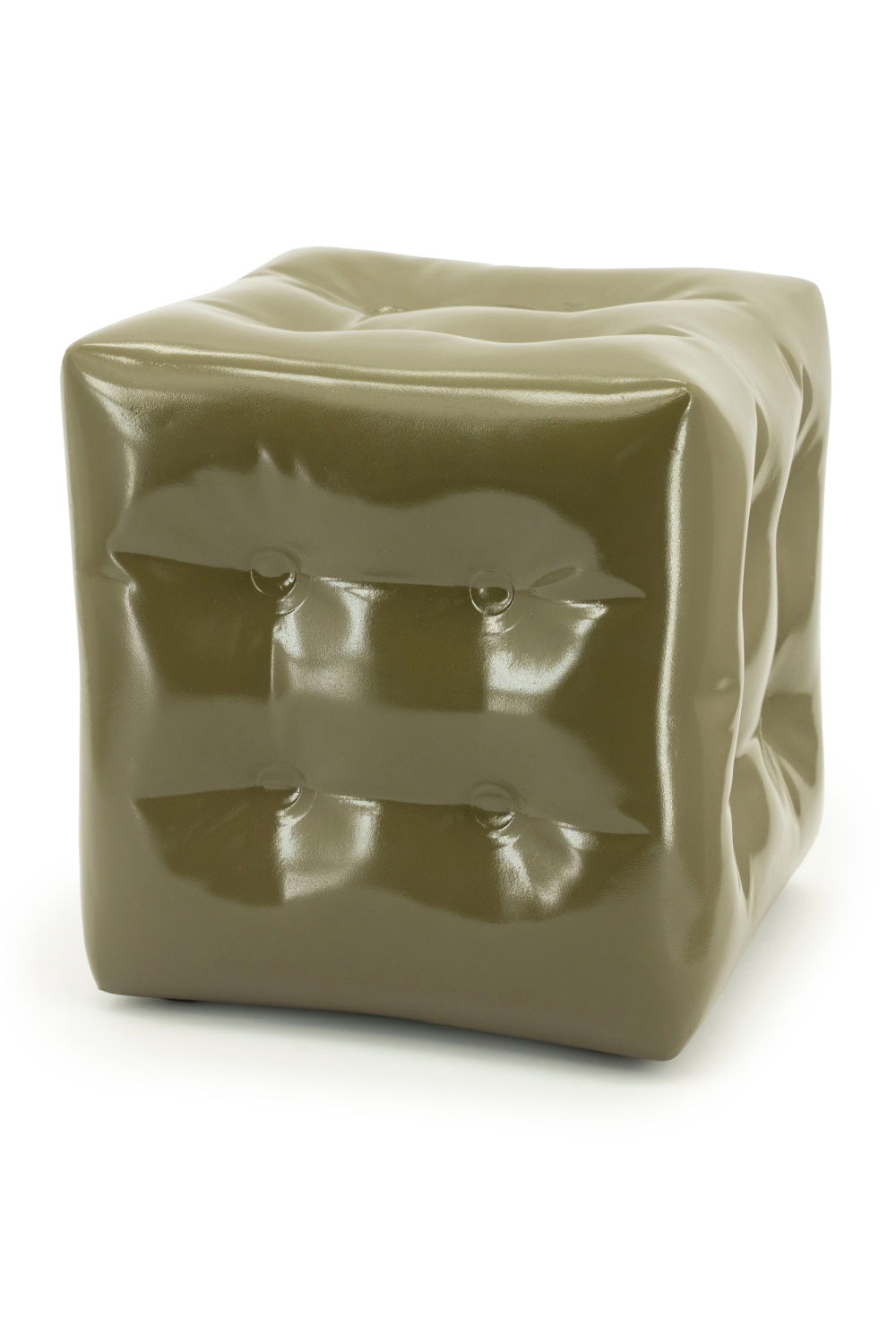 Glossy Crumpled Cube Stool | By-Boo Captives | OROA.com