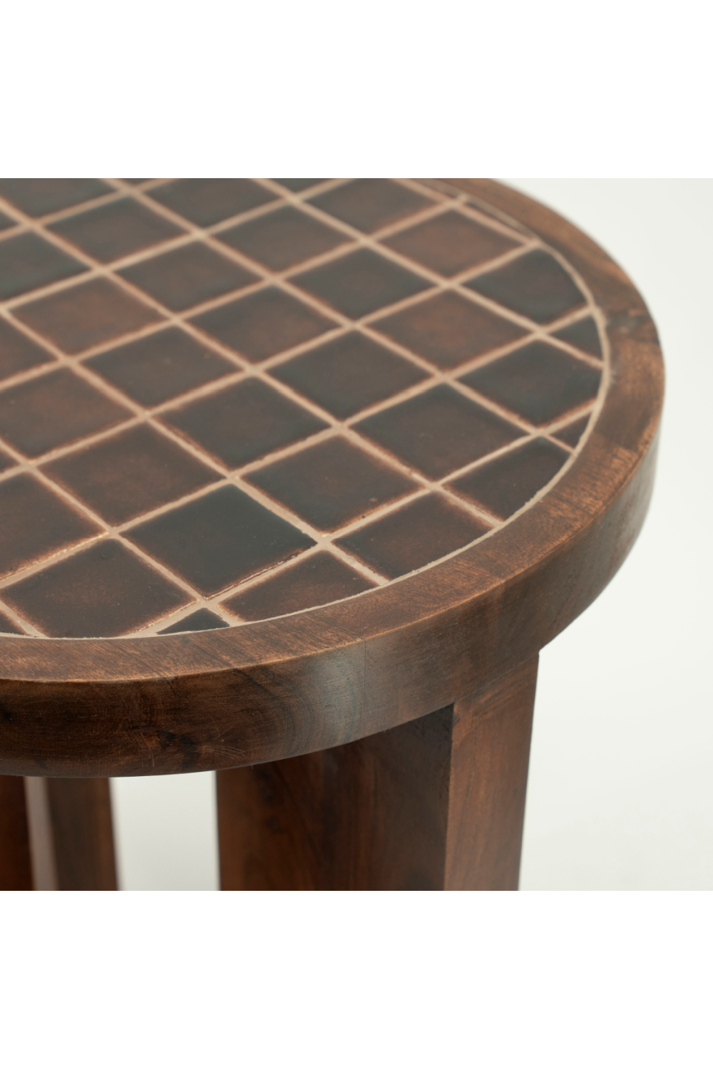 Brown Ceramic Side Table | By-Boo TiledUp | OROA.com