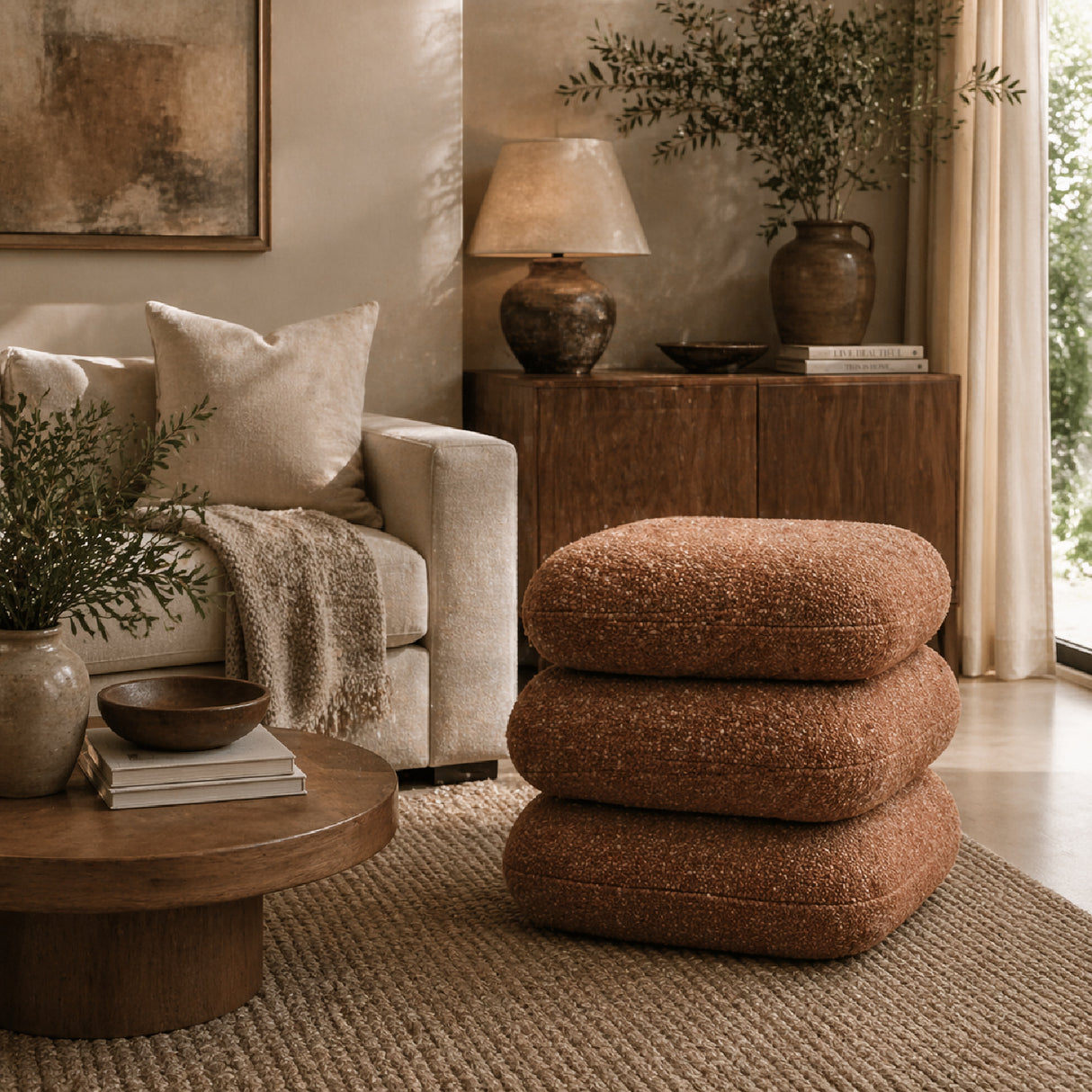   Stacked Pillows Stool | Oroa.com