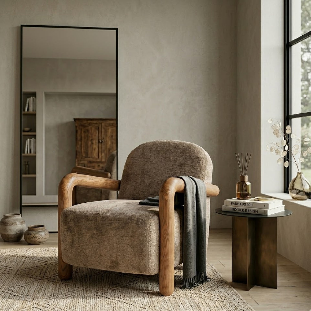   Wood-Framed Lounge Chair | Oroa.com