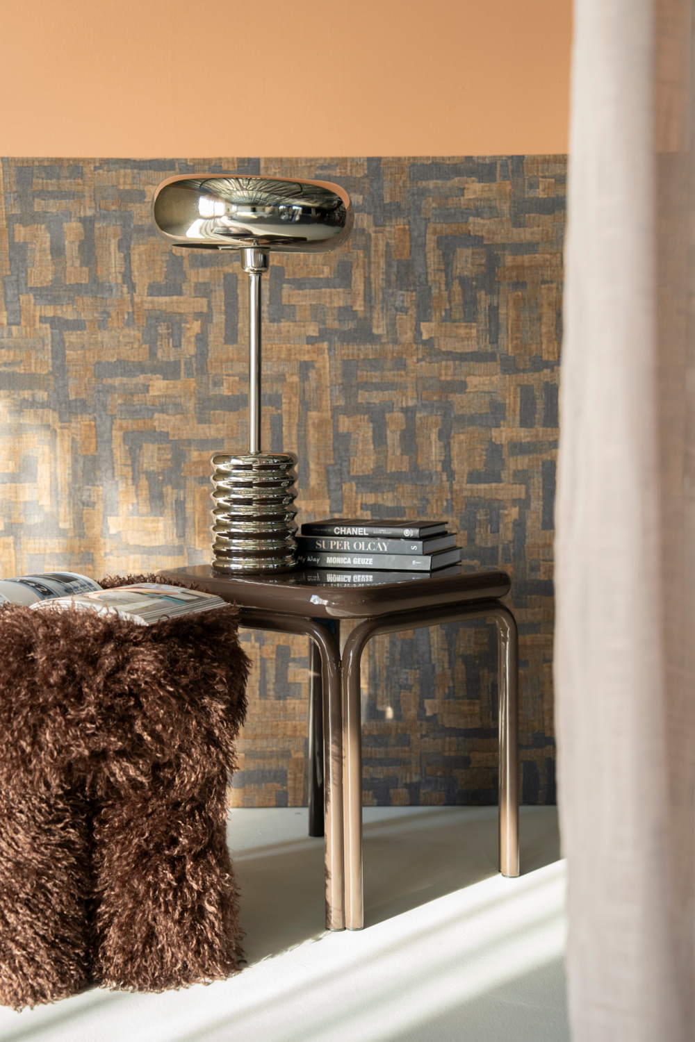 Glazed Iron Square Side Table | By-Boo Zilo | Oroa.com