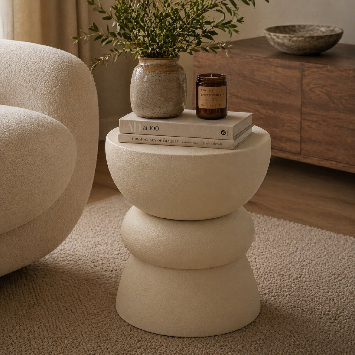   Coated Metal Modern Side Table | Oroa.com