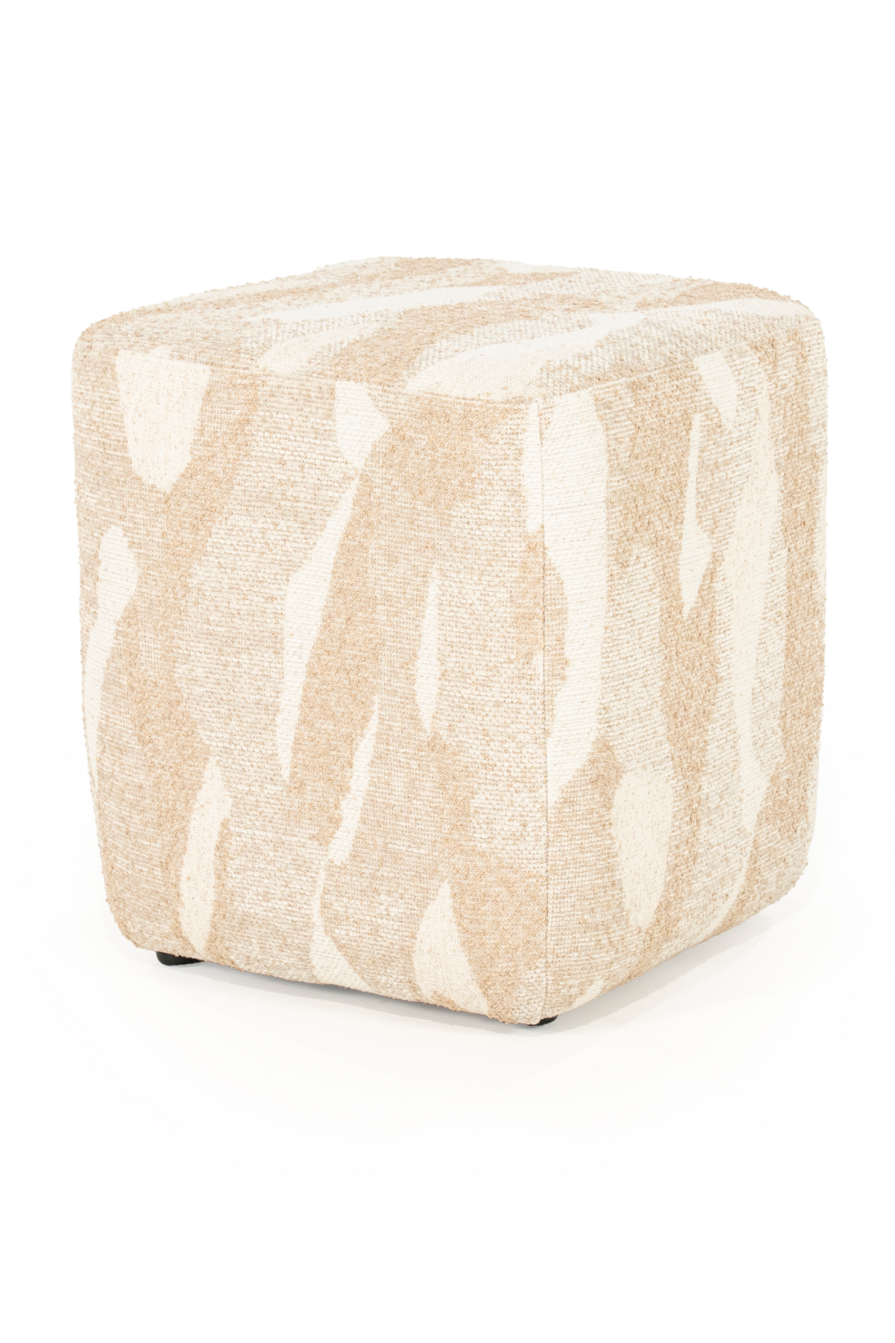 Printed Fabric Square Pouf S | By-Boo Rytm | Oroa.com