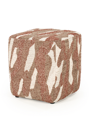 Printed Fabric Square Pouf S | By-Boo Rytm | Oroa.com