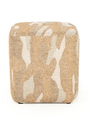Printed Fabric Square Pouf S | By-Boo Rytm | Oroa.com