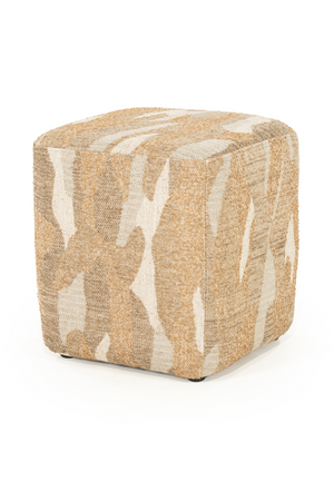 Printed Fabric Square Pouf S | By-Boo Rytm | Oroa.com